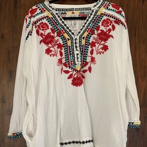 Johnny Was Belvedere Gauze Blouse (Size M)